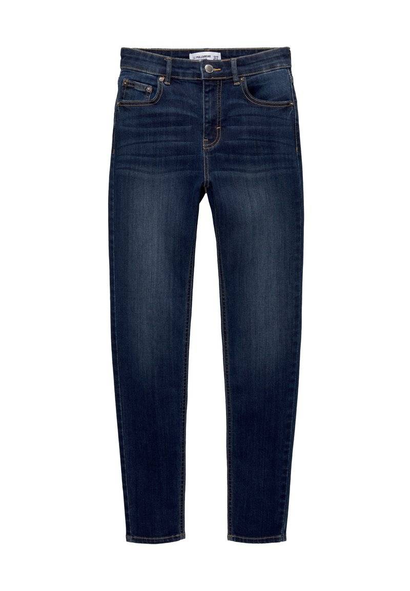 PULL&BEAR PULL&BEAR MID-RISE - Jeans Skinny Fit - dark blue Clearance-Verkauf