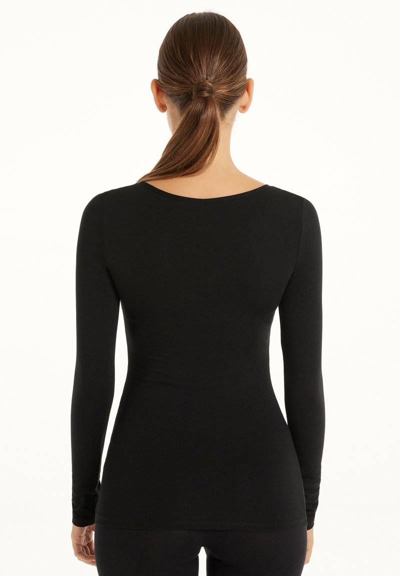 Tezenis Tezenis ROUND-NECK - Long sleeved top - nero Kostenloser Versand international