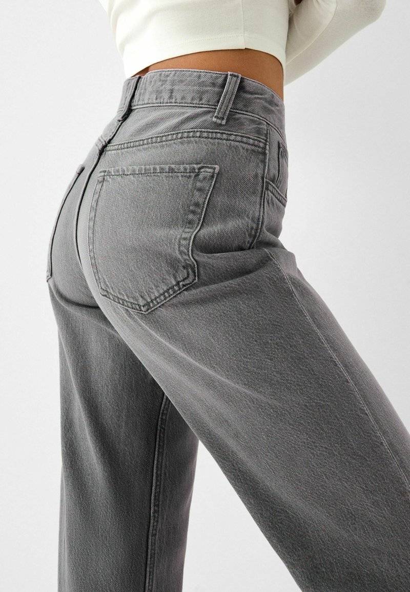 Bershka Bershka Flared Jeans - mottled dark grey Rabatte dieses Monats