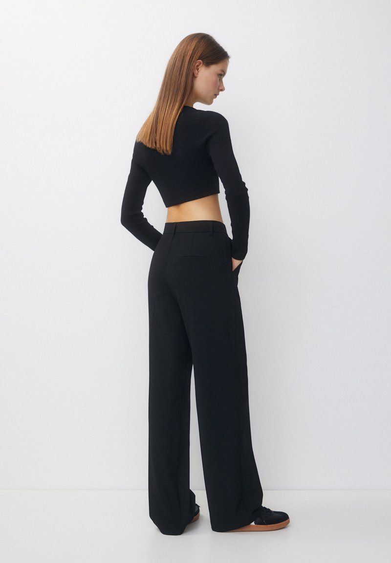 PULL&BEAR PULL&BEAR DARTED SMART - Trousers - black Hotsell