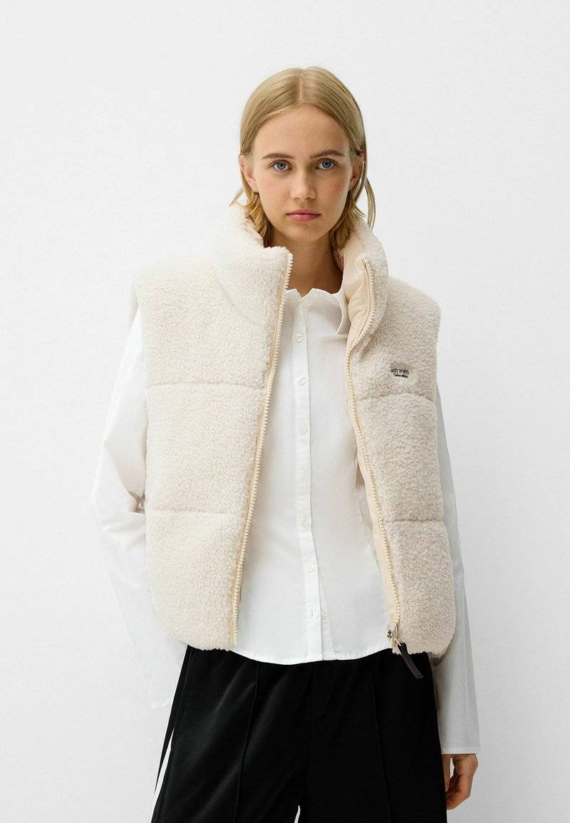 Bershka Bershka REVERSIBLE - Waistcoat - white