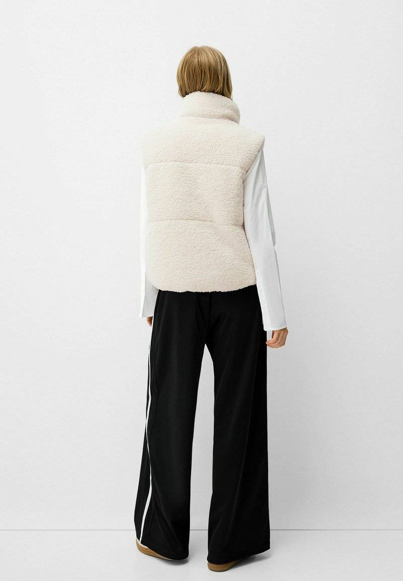 Bershka Bershka REVERSIBLE - Waistcoat - white Schlussverkauf