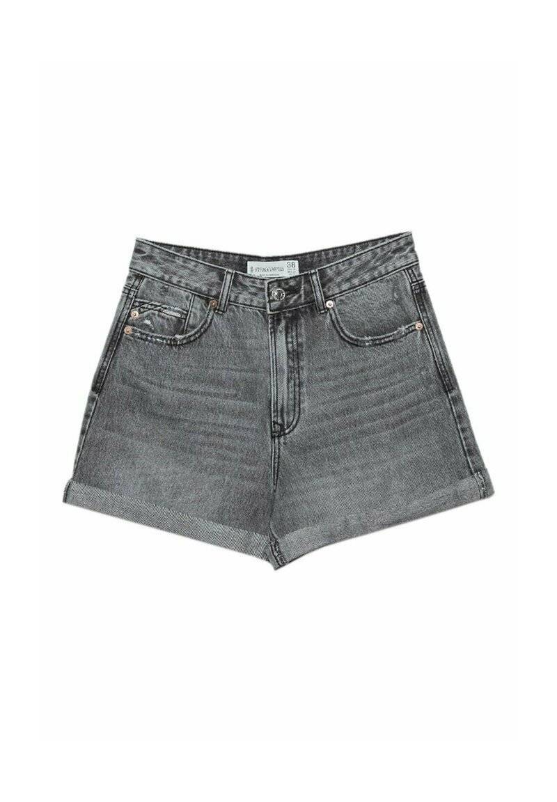 Stradivarius Stradivarius MOM - Denim shorts - grey denim Meist gekauft