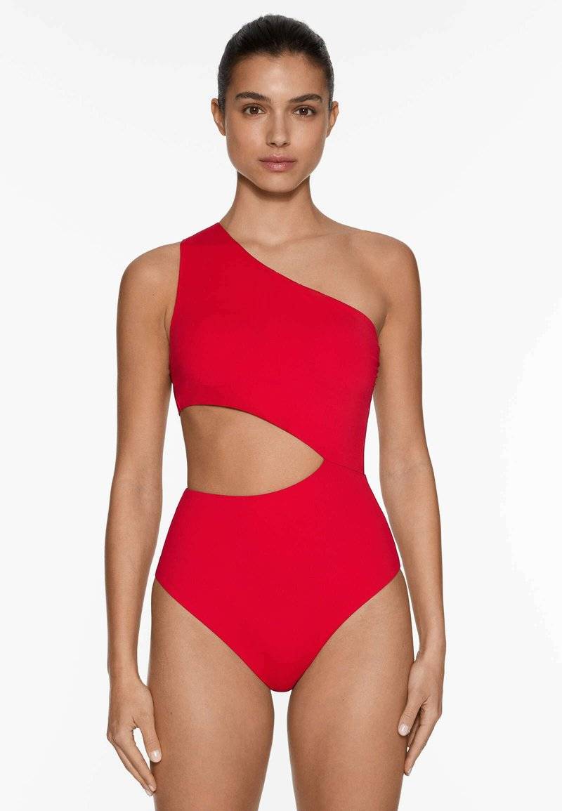 OYSHO OYSHO ASYMMETRIC - Swimsuit - red