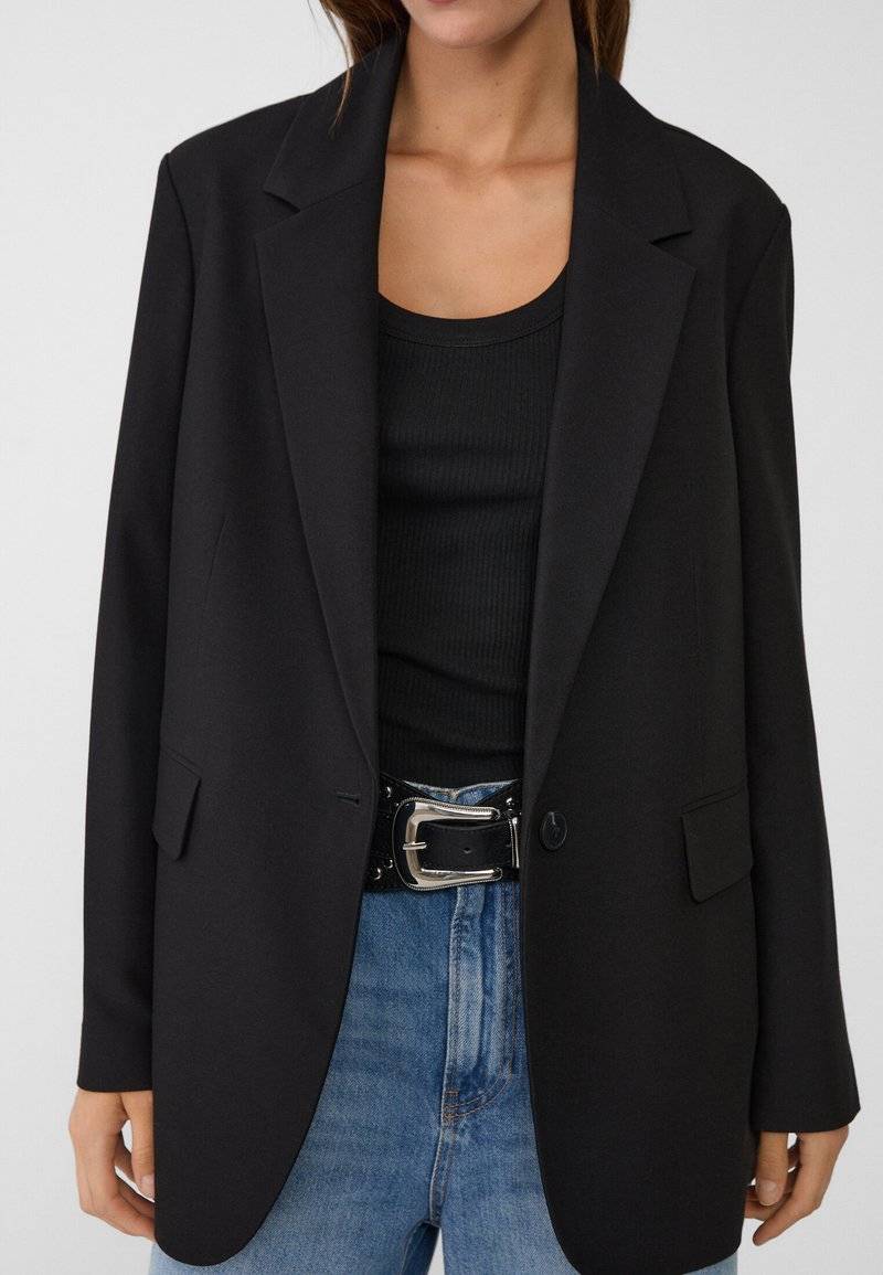Stradivarius Stradivarius REGULAR FIT - Short coat - black Günstig kaufen