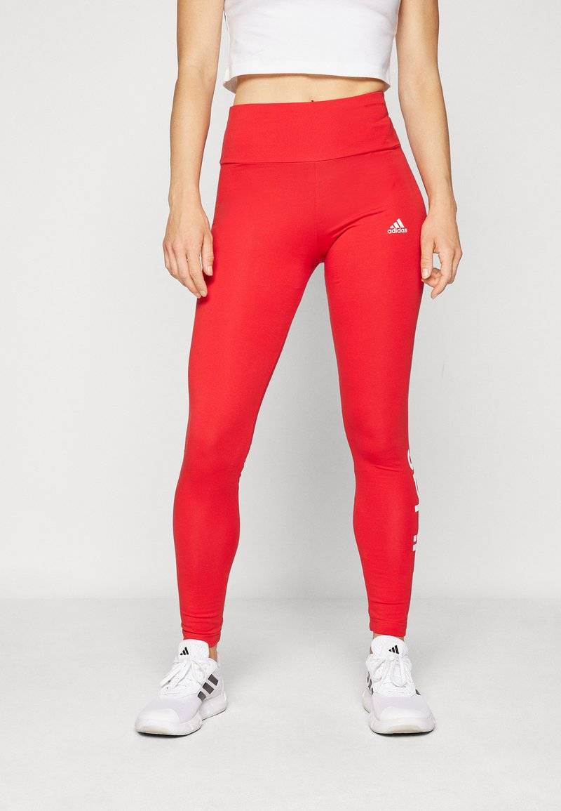adidas Sportswear adidas Sportswear ESSENTIALS HIGH-WAISTED - Leggings - better scarlet