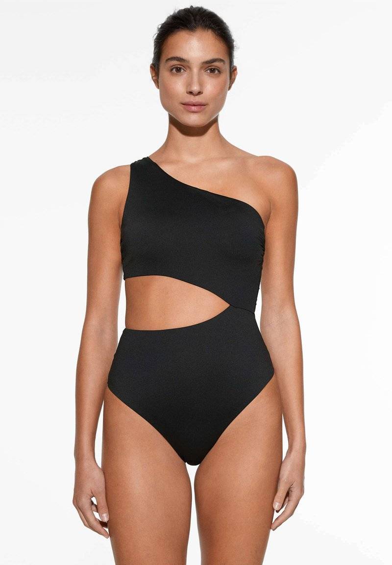 OYSHO OYSHO ASYMMETRIC - Swimsuit - black