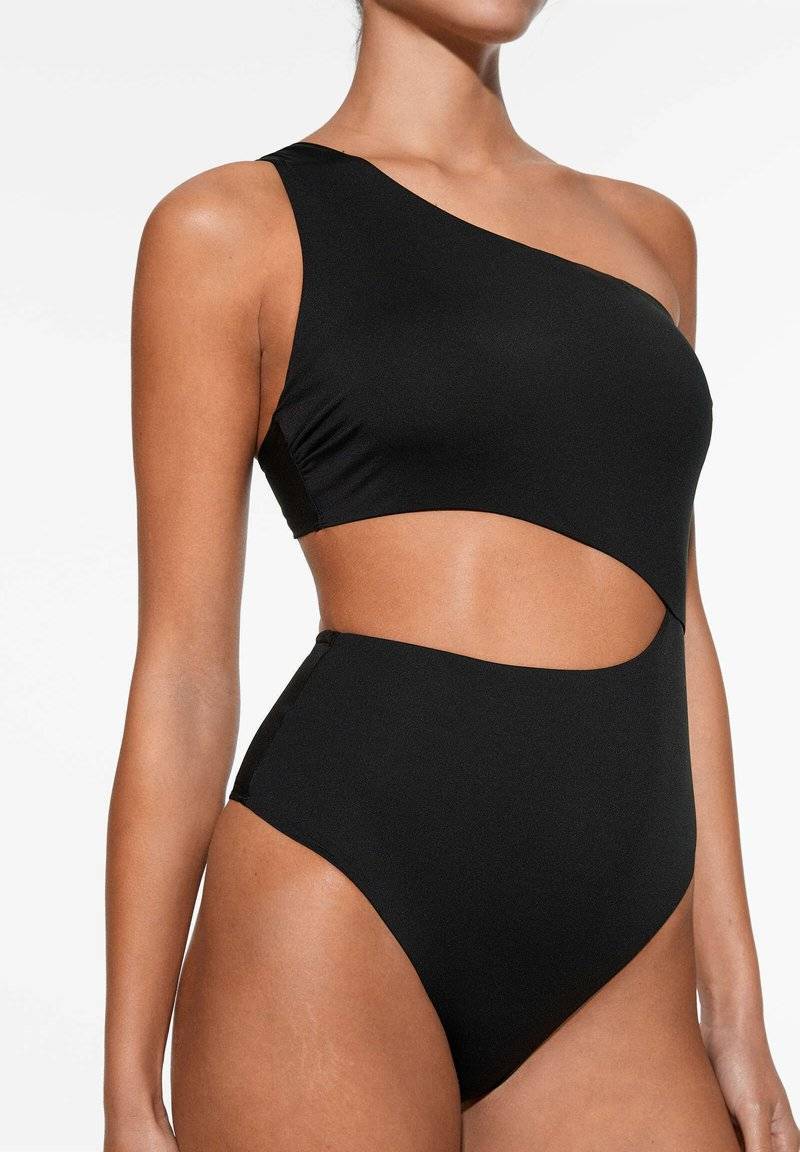 OYSHO OYSHO ASYMMETRIC - Swimsuit - black Preisnachlass