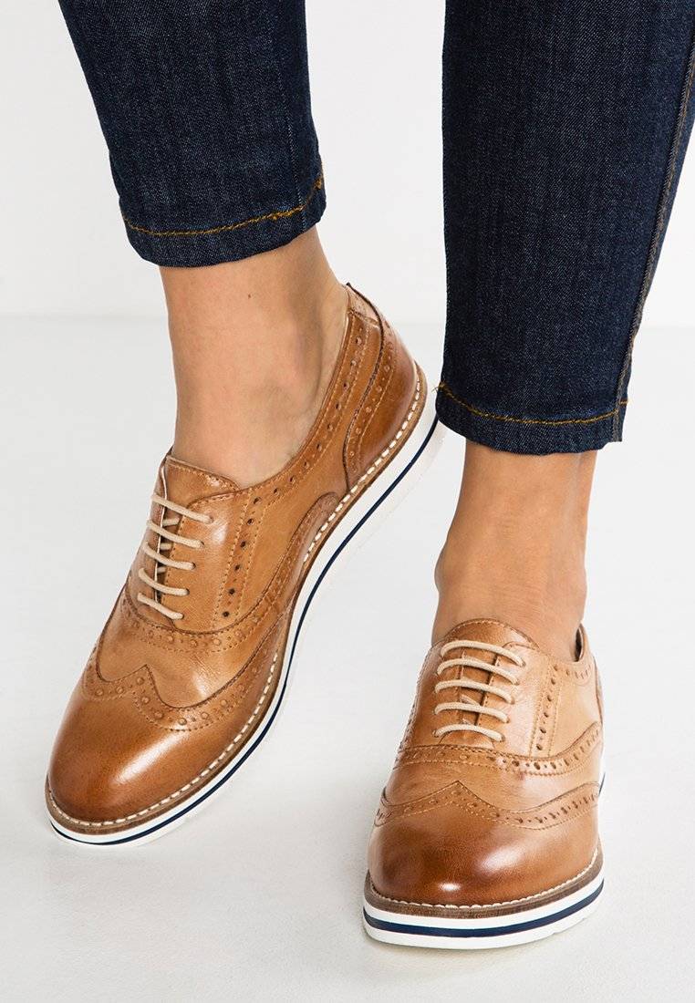 Anna Field Anna Field LEATHER - Casual lace-ups - cognac