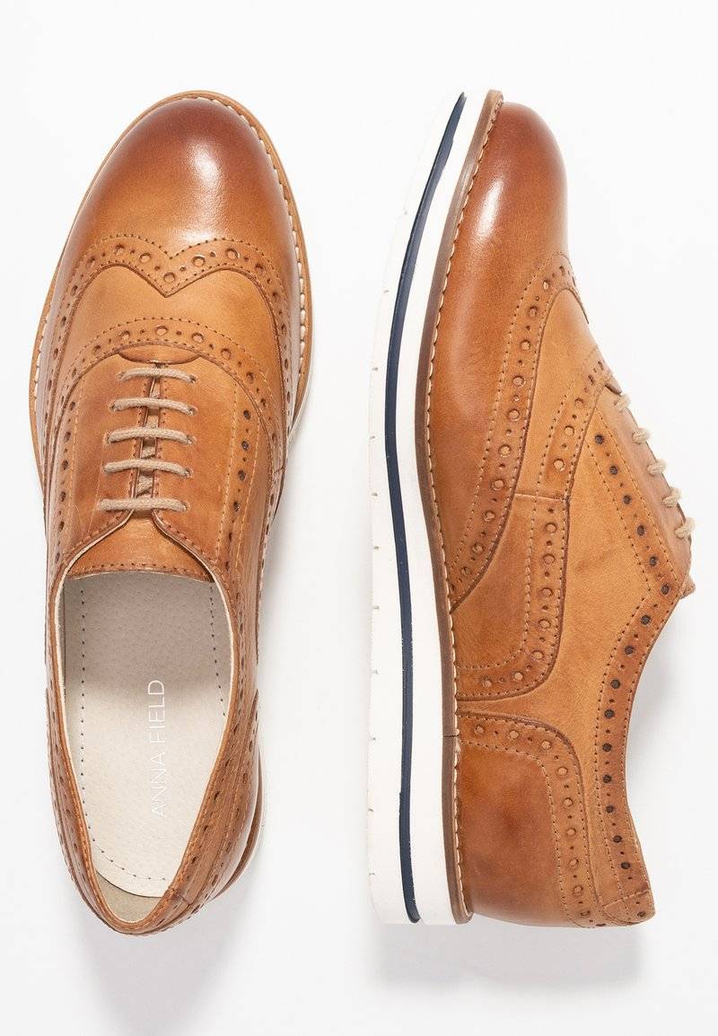 Anna Field Anna Field LEATHER - Casual lace-ups - cognac VIP-Rabatte