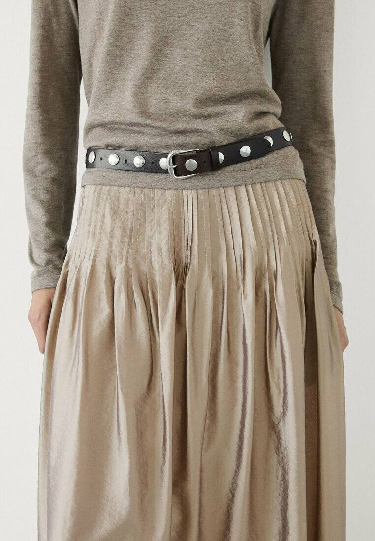 Massimo Dutti Massimo Dutti Pleated skirt - beige Outlet