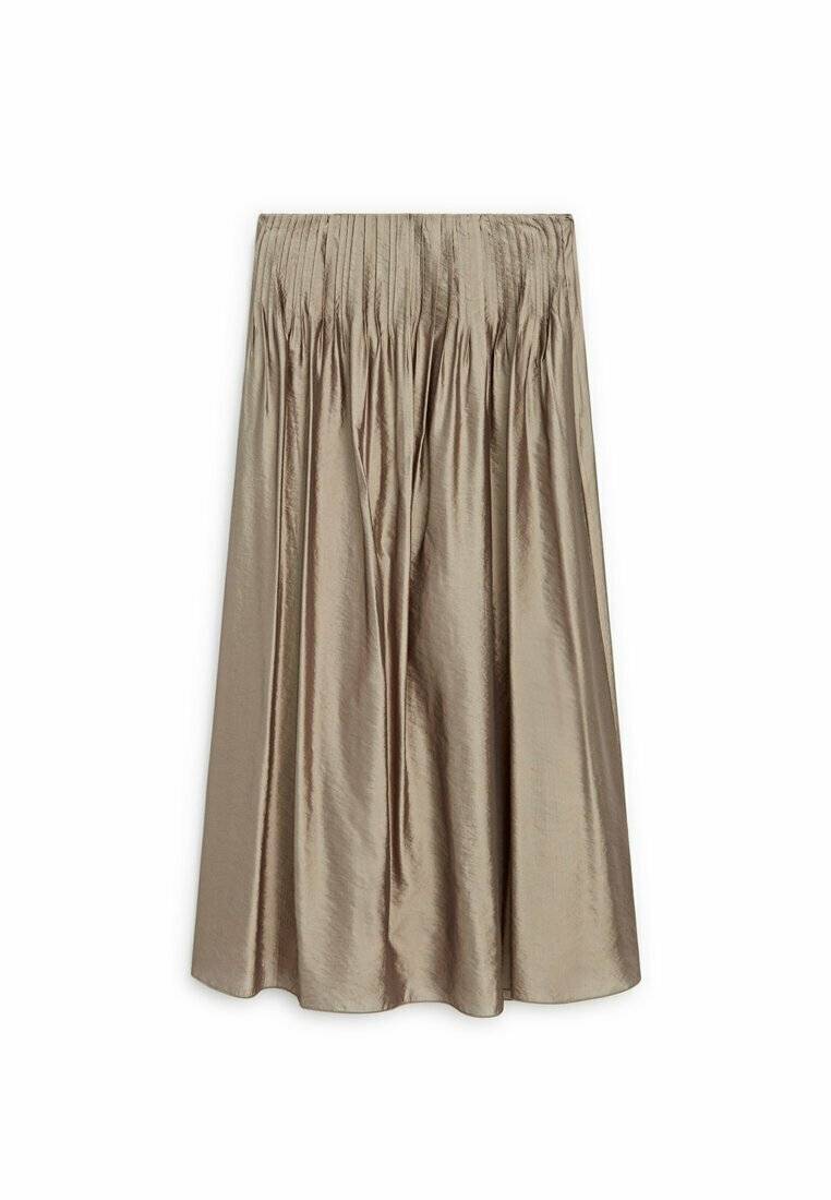 Massimo Dutti Massimo Dutti Pleated skirt - beige Outlet