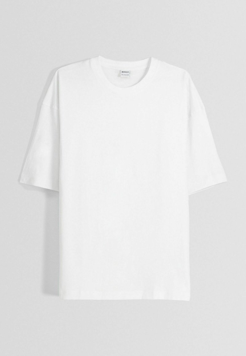 Bershka Bershka SHORT SLEEVE - Basic T-shirt - white Meist gekauft