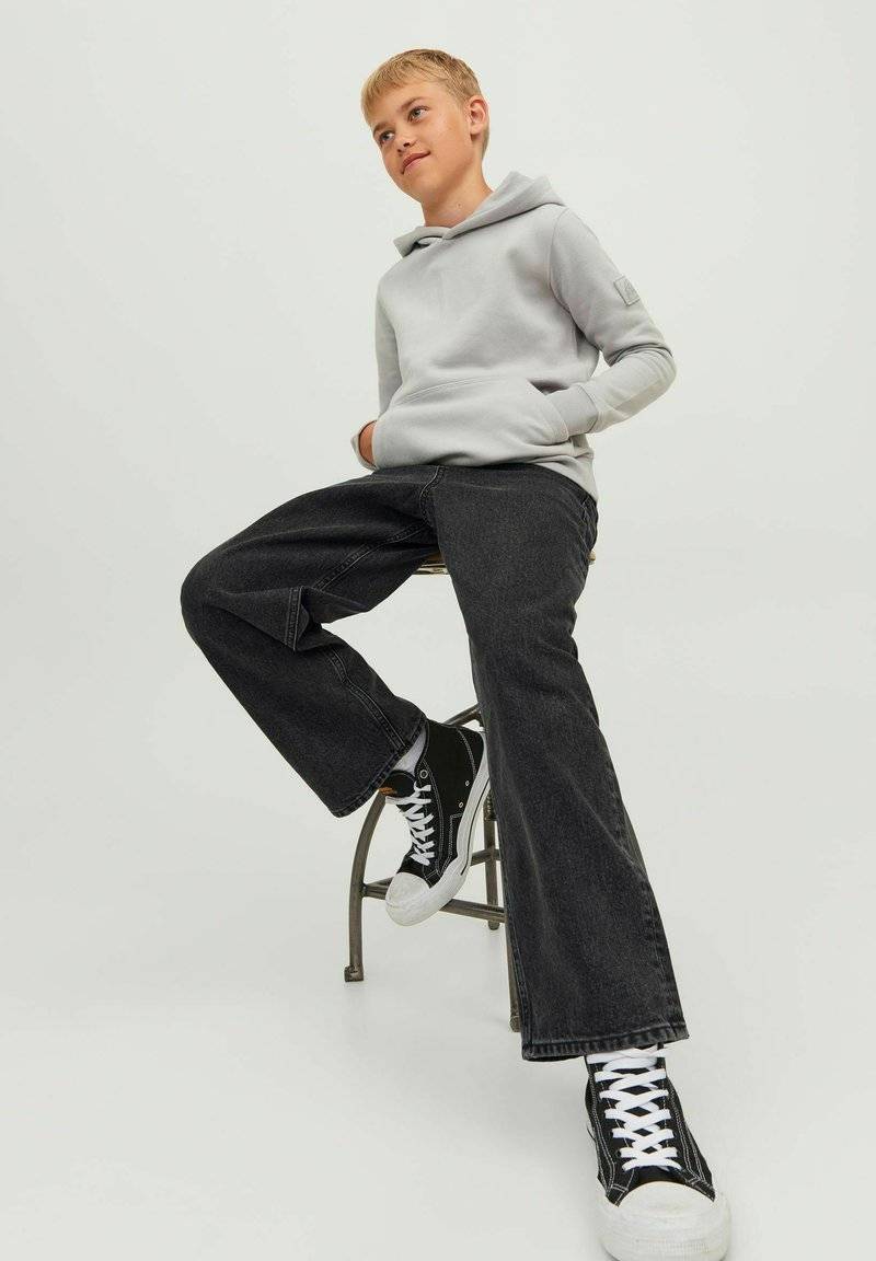 Jack & Jones Junior Jack & Jones Junior ALEX ORIGINAL MF BAGGY - Flared Jeans - black denim Blitzverkäufe
