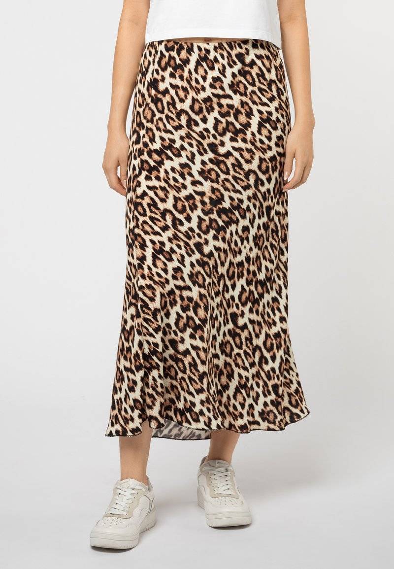Sublevel Sublevel LEOPARDEN - Maxi skirt - middle brown Kostenloser Versand