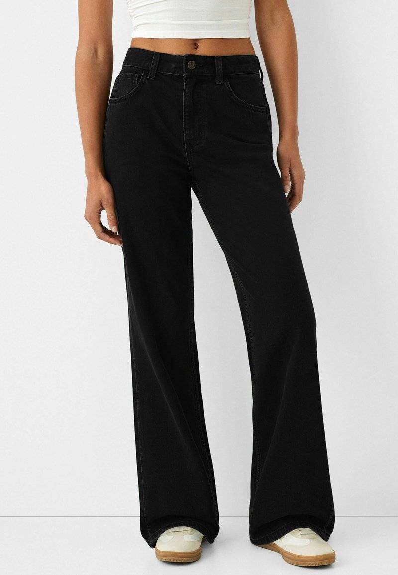Bershka Bershka Flared Jeans - black