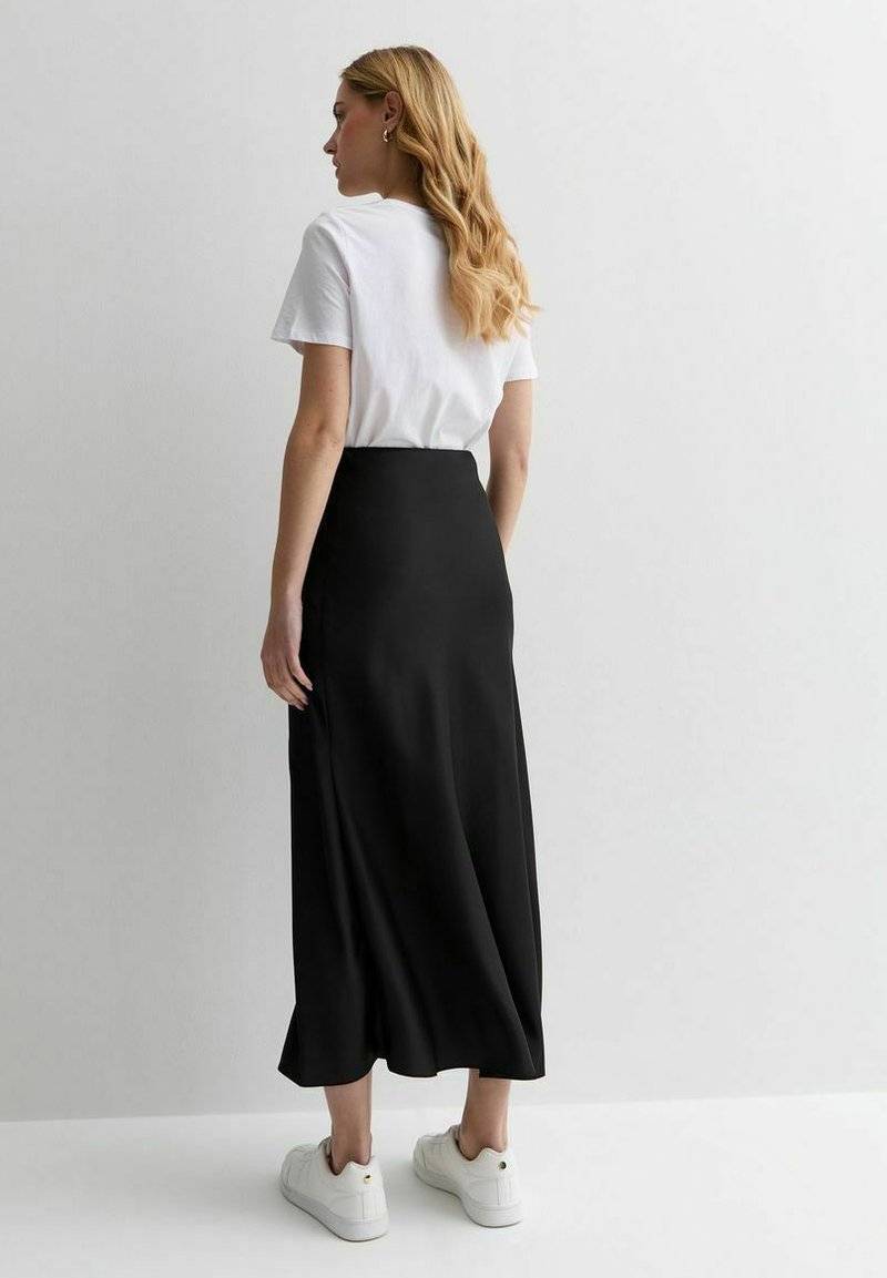 New Look New Look BIAS CUT MIDI - A-line skirt - black Günstig kaufen
