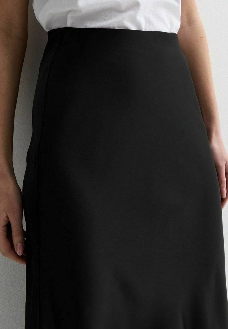 New Look New Look BIAS CUT MIDI - A-line skirt - black Günstig kaufen