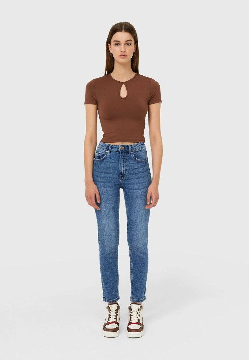 Stradivarius Stradivarius SLIM FIT - Slim fit jeans - dark blue Versandkostenfrei