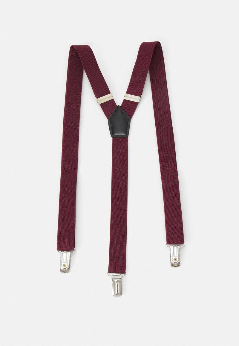 Pier One Pier One SUSPENDER/HOSENTRÄGER SET - Pocket square - bordeaux Exklusivangebot