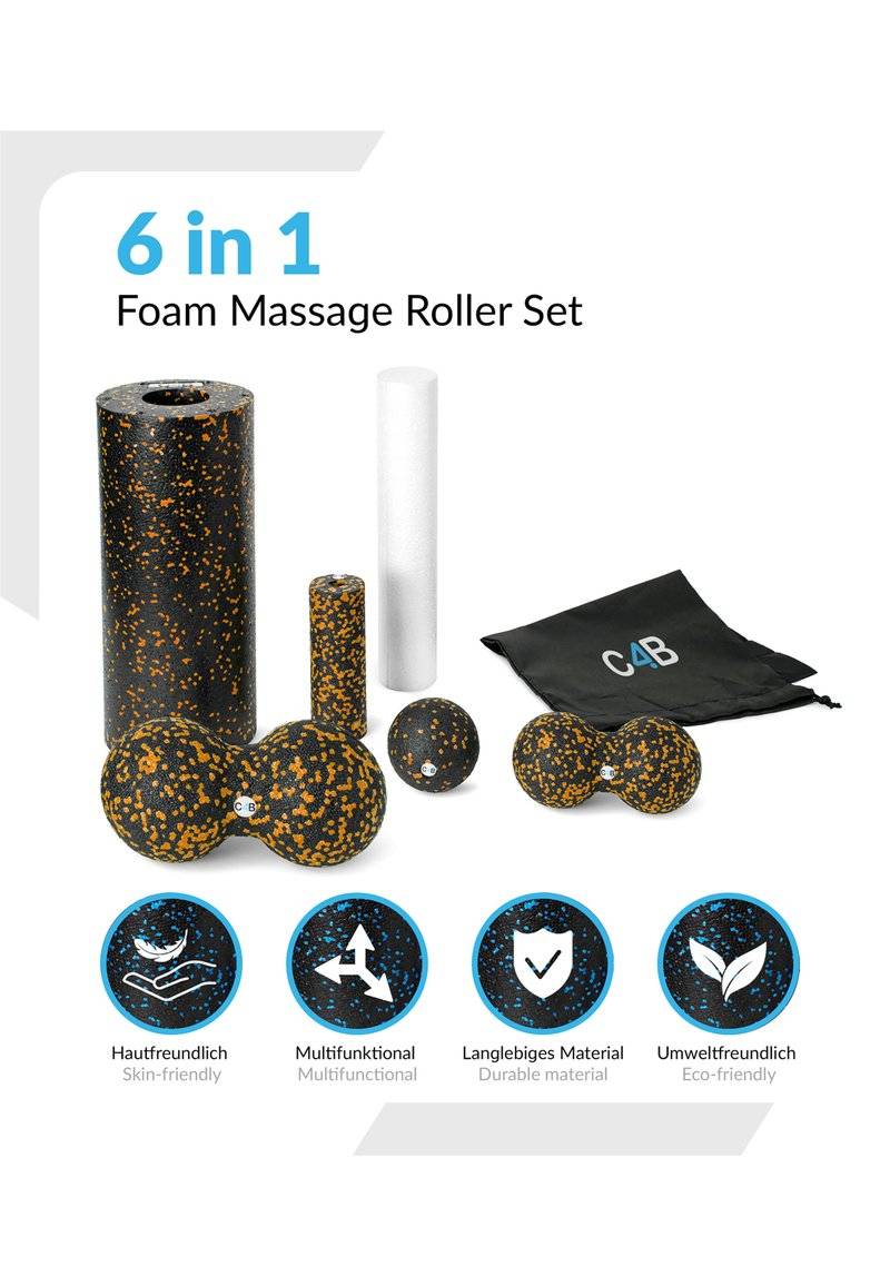Club4Brands Club4Brands SET - Fitness / Yoga - black orange Begrenztes Angebot