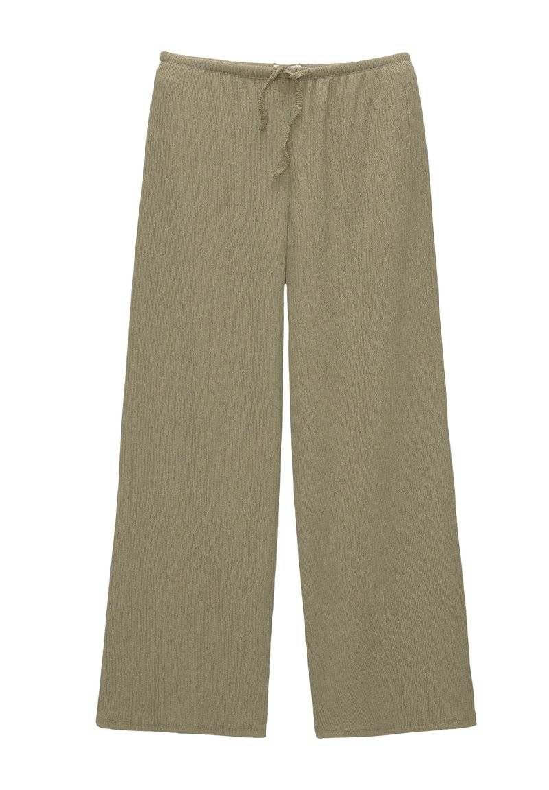 PULL&BEAR PULL&BEAR WIDE-LEG FLOWING - Trousers - khaki Lagerräumung