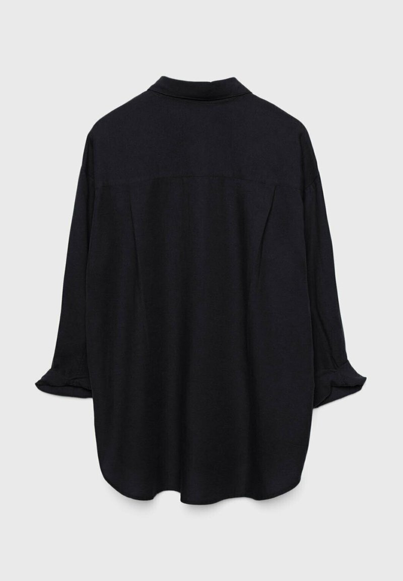 Stradivarius Stradivarius RUSTIKALES DAILY - Button-down blouse - black Top Angebot