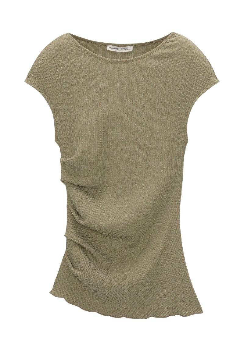 PULL&BEAR PULL&BEAR GATHERED SLEEVELESS - Blouse - khaki Kauf eins, bekomm eins gratis