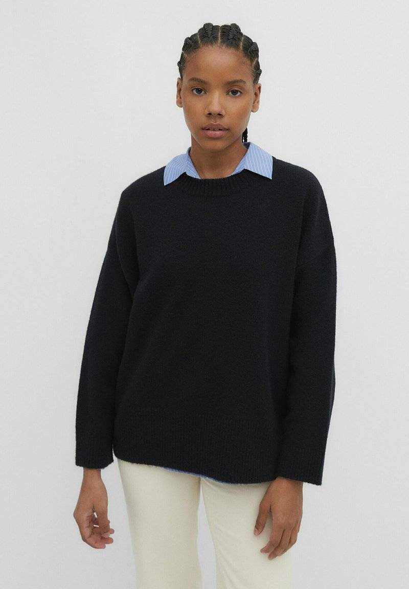 Stradivarius Stradivarius SOFT-TOUCH - Jumper - dark blue Tiefpreis