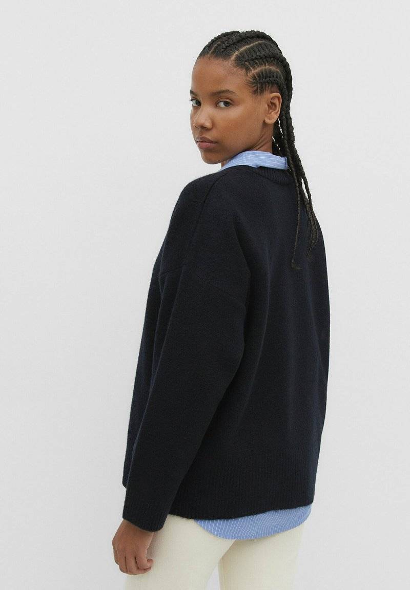 Stradivarius Stradivarius SOFT-TOUCH - Jumper - dark blue Tiefpreis