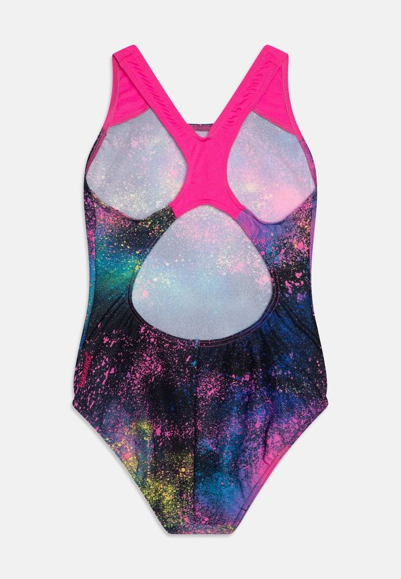 Speedo Speedo GIRLS DIGITAL SPLASHBACK - Swimsuit - black/flare pink/bolt/lemon drizzle Rabatt