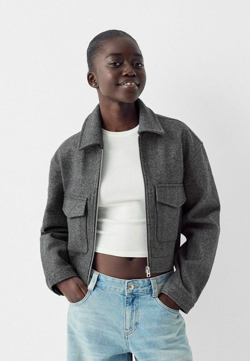 Bershka Bershka Summer jacket - blue grey