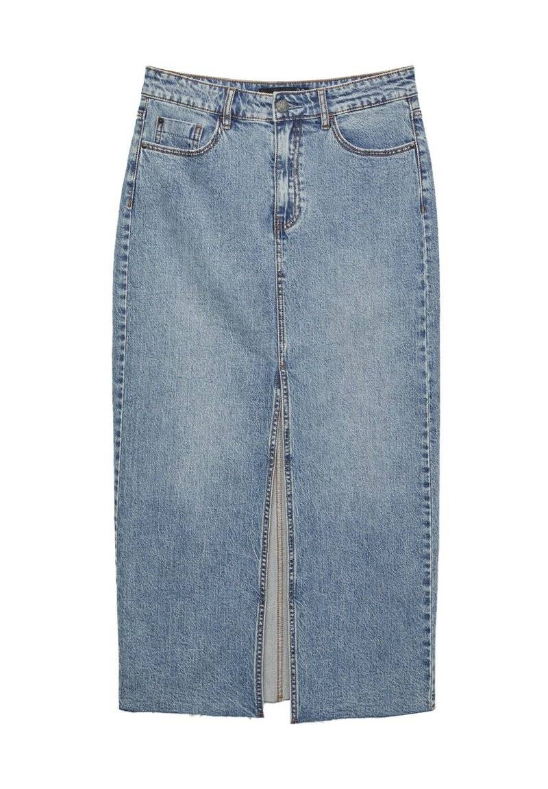 Stradivarius Stradivarius IM COMFORT-FIT - Maxi skirt - stone blue denim Wochenangebot