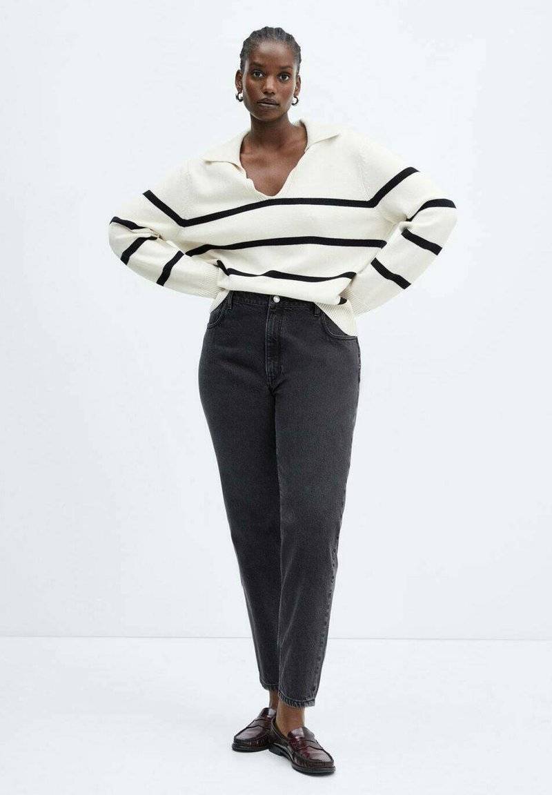 Mango Mango Straight leg jeans - black denim Kostenlose Rückgabe
