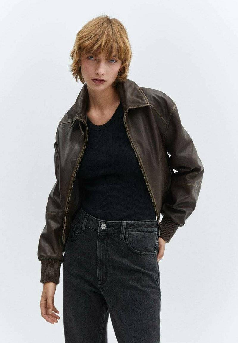 Mango Mango Straight leg jeans - black denim Kostenlose Rückgabe