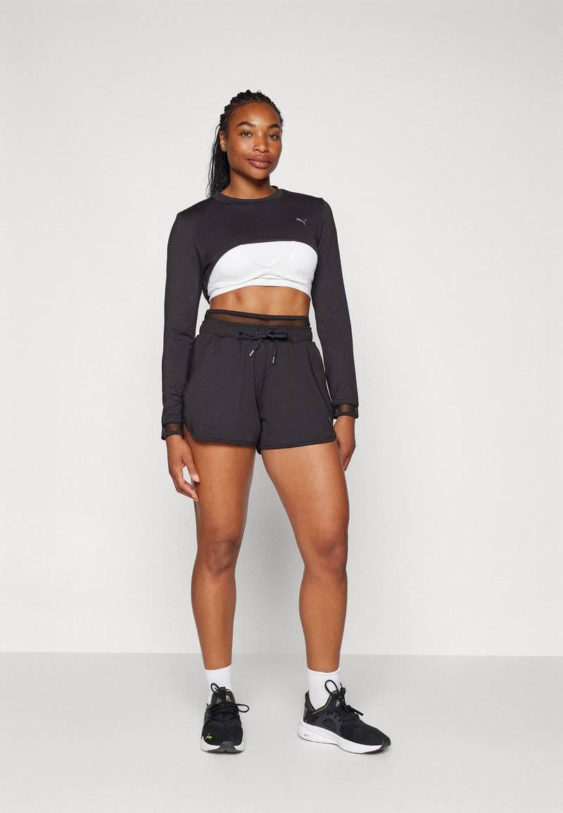 Puma Puma PAMELA REIF CROPPED - Long sleeved top - black Günstiger Verkauf