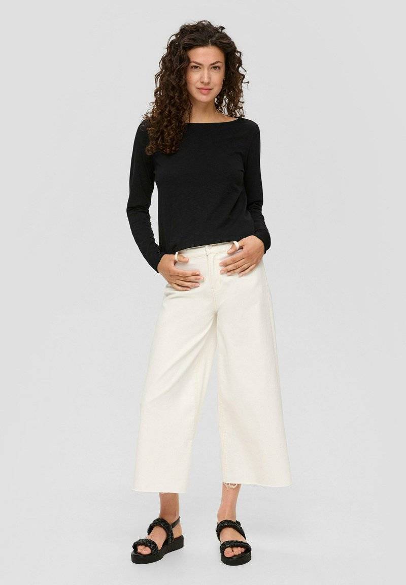 s.Oliver s.Oliver MIT U-BOOT-AUSSCHNITT - Long sleeved top - schwarz Lagerräumung