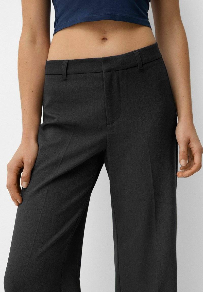 Bershka Bershka Trousers - mottled grey Online Outlet