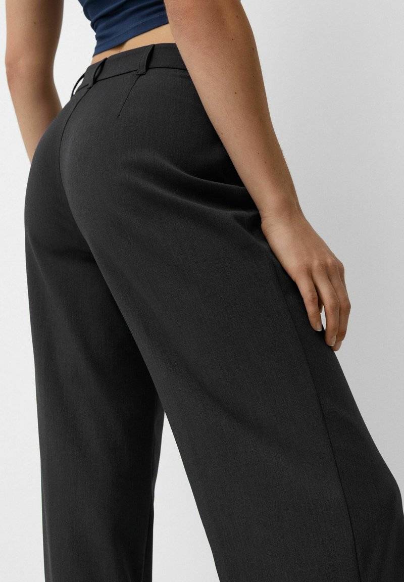 Bershka Bershka Trousers - mottled grey Online Outlet