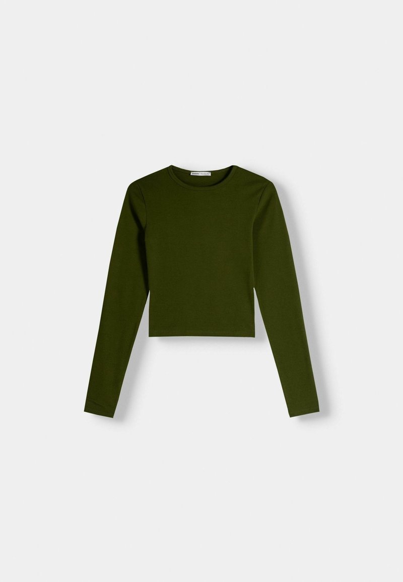 Bershka Bershka LONG SLEEVE - Long sleeved top - green Bestseller