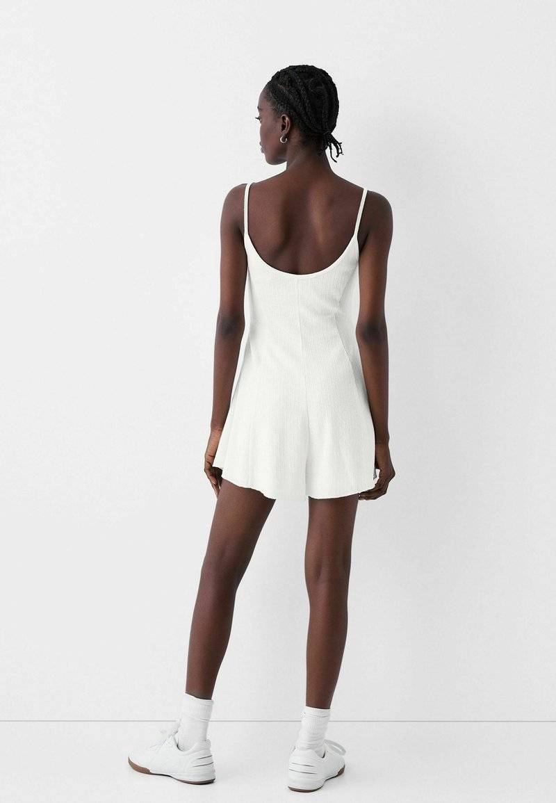 Bershka Bershka PRINTED - PLAYSUIT - Jumpsuit - white VIP-Rabatte