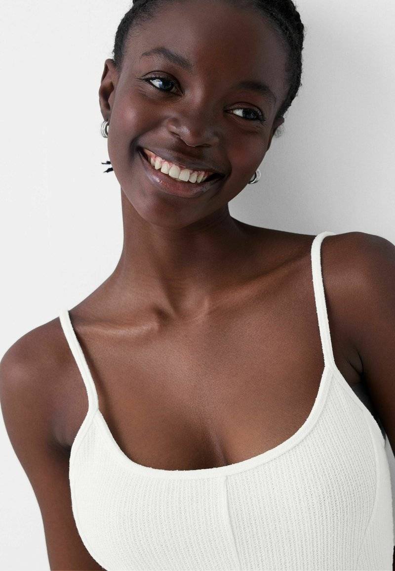 Bershka Bershka PRINTED - PLAYSUIT - Jumpsuit - white VIP-Rabatte