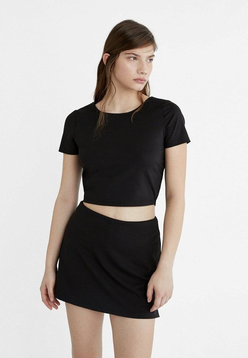 Stradivarius Stradivarius Mini skirt - black Letzte 3 Tage