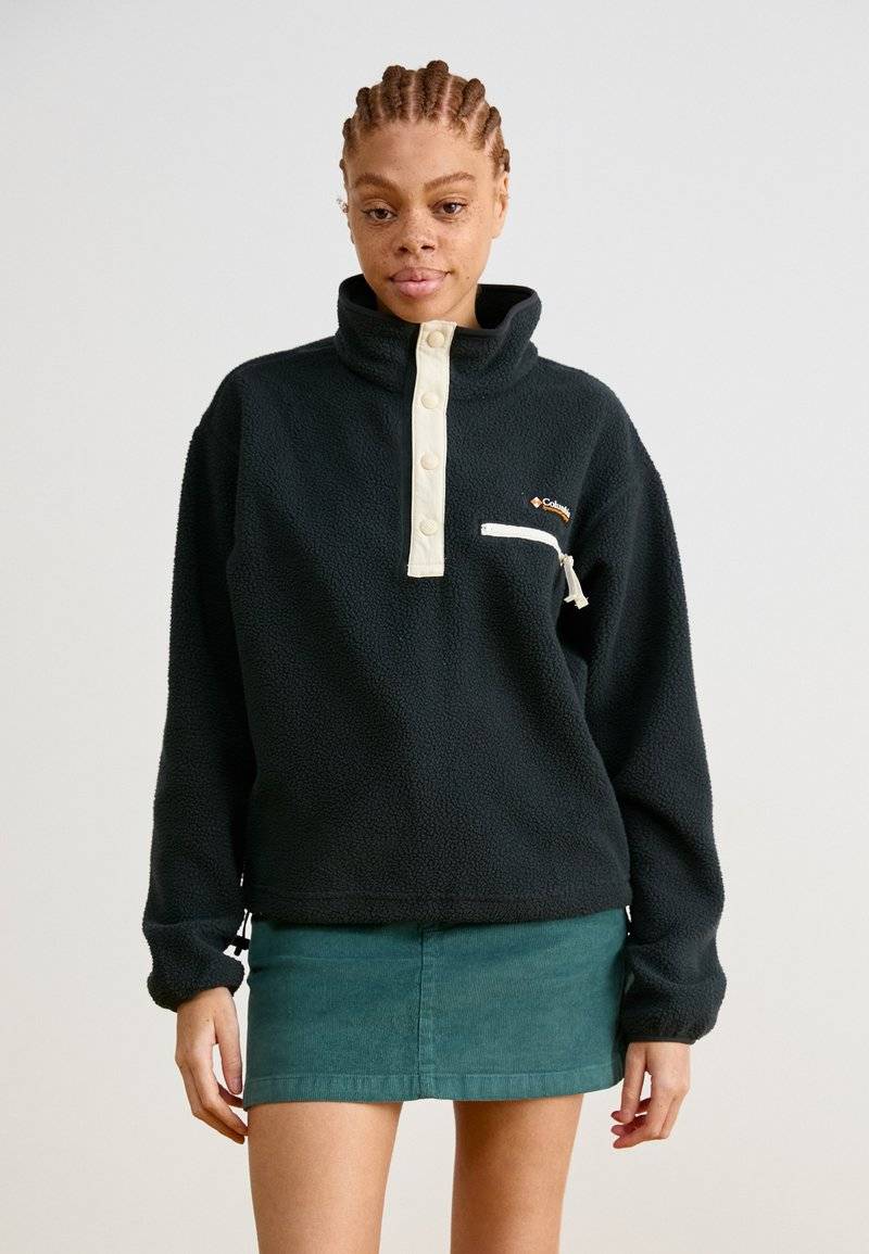 Columbia Columbia HELVETIA™ CROPPED HALF SNAP - Fleece jumper - black