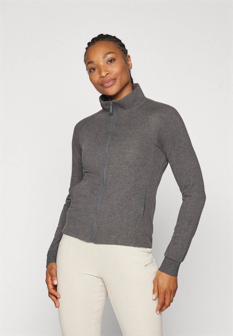 ONLY Play ONLY Play ONPMELINA ZIP - Zip-up sweatshirt - dark grey melange