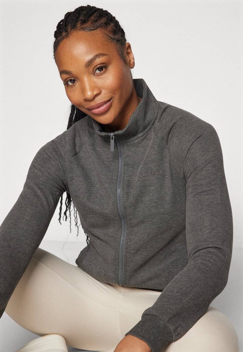 ONLY Play ONLY Play ONPMELINA ZIP - Zip-up sweatshirt - dark grey melange VIP-Rabatte