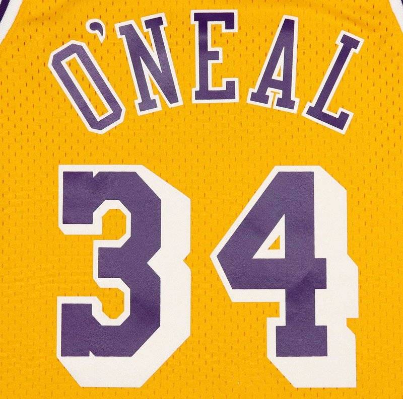 Mitchell & Ness Mitchell & Ness Swingman Los Angeles Lakers - Shaquille O'Neal - NBA jersey - light gold Kostenlose Rückgabe