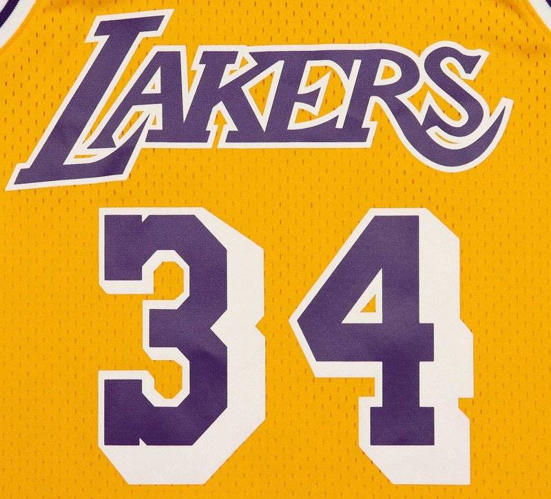 Mitchell & Ness Mitchell & Ness Swingman Los Angeles Lakers - Shaquille O'Neal - NBA jersey - light gold Kostenlose Rückgabe