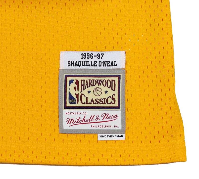 Mitchell & Ness Mitchell & Ness Swingman Los Angeles Lakers - Shaquille O'Neal - NBA jersey - light gold Kostenlose Rückgabe