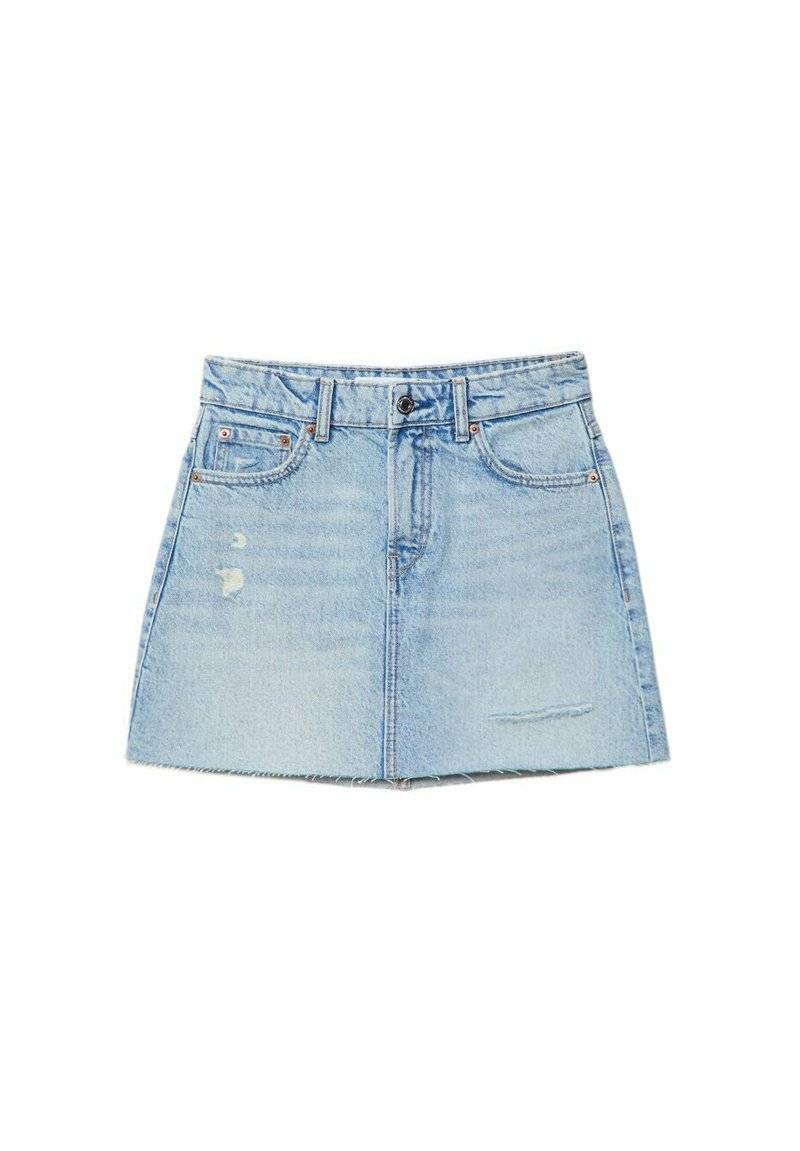 Stradivarius Stradivarius A-line skirt - light blue denim Limitierter Zeitrabatt